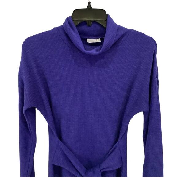 Anthropologie Olivia Turtleneck Dress In Sapphire Size Small Sweater Dress - Picture 6 of 8